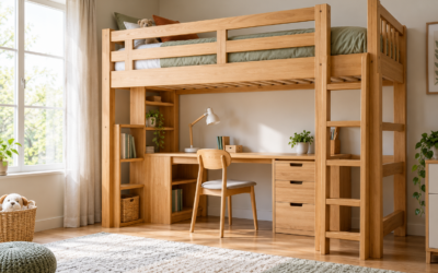 Bunk Bed With Desk: L-Shape Layout and Floor Space