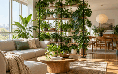 Indoor Plant Room Divider: Light and Weight