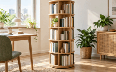 Rotating Bookshelf: Footprint, Load Limit and Tip Risk